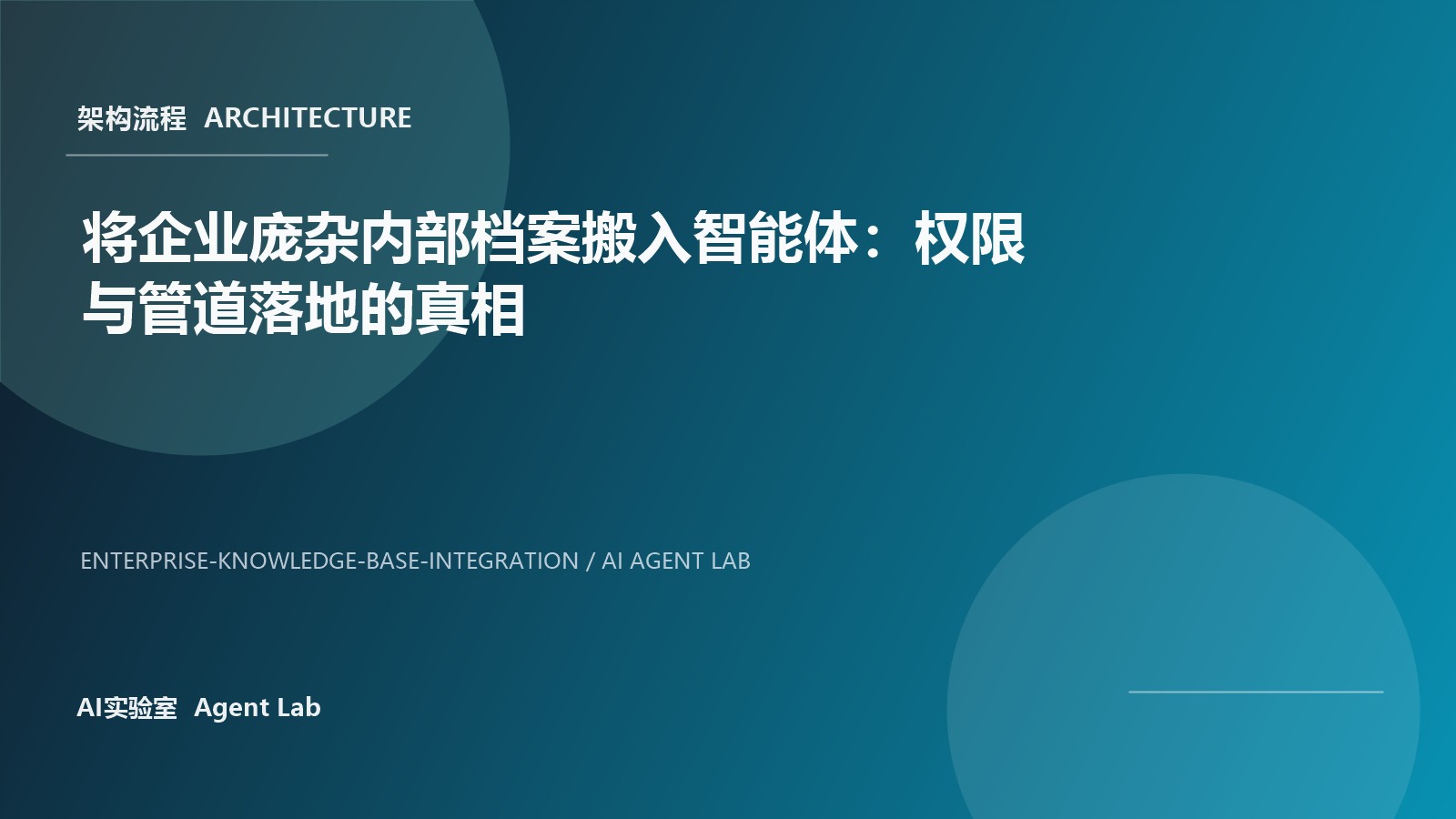 将企业庞杂内部档案搬入智能体：权限与管道落地的真相 封面图